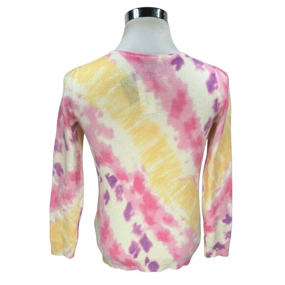 Charter Club Table Cashmere Sweater Women’s Medium Bianca Crema Tie-Dye Pink New - Picture 5 of 10